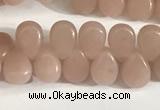 COP1246 15.5 inches 5*7mm flat teardrop Chinese pink opal beads