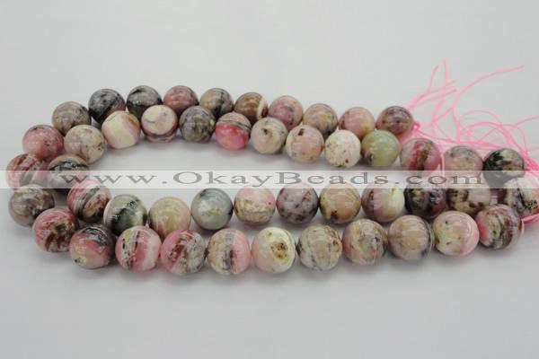 COP1255 15.5 inches 14mm round natural pink opal gemstone beads