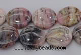 COP1261 15.5 inches 12mm flat round natural pink opal gemstone beads