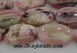 COP1274 15.5 inches 12*16mm oval natural pink opal gemstone beads