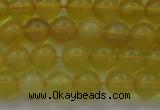 COP1301 15.5 inches 6mm round natural yellow opal gemstone beads