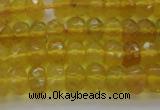 COP1310 15.5 inches 4*6mm faceted rondelle yellow opal gemstone beads