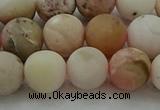 COP1333 15.5 inches 10mm round matte natural pink opal gemstone beads