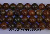 COP1360 15.5 inches 4mm round African green opal beads wholesale