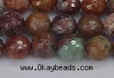 COP1395 15.5 inches 8mm faceted round African green opal beads