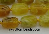 COP1421 15.5 inches 12*16mm drum yellow opal gemstone beads