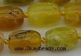 COP1423 15.5 inches 15*20mm drum yellow opal gemstone beads