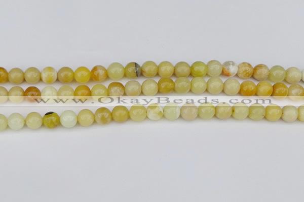 COP1427 15.5 inches 8mm round yellow opal beads wholesale