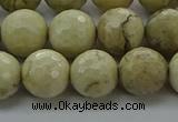 COP1473 15.5 inches 10mm faceted round African opal gemstone beads