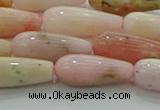 COP1491 15.5 inches 6*16mm teardrop natural pink opal beads