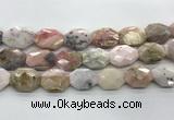 COP1496 18*25mm - 20*28mm faceted octagonal natural pink opal beads