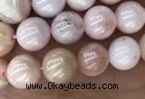 COP1541 15.5 inches 6mm round AB-color natural pink opal beads