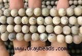 COP1563 15.5 inches 10mm round matte African opal beads