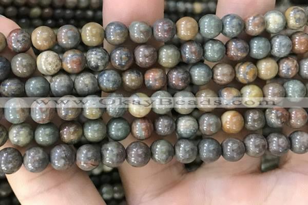 COP1579 15.5 inches 6mm round Australia brown green opal beads