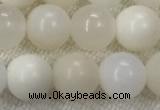 COP1589 15.5 inches 8mm round white opal gemstone beads