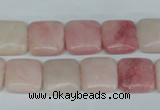 COP161 15.5 inches 12*12mm square pink opal gemstone beads wholesale