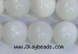 COP1618 15.5 inches 12mm round white opal gemstone beads