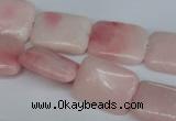 COP163 15.5 inches 15*20mm rectangle pink opal gemstone beads