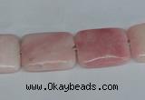 COP164 15.5 inches 30*40mm rectangle pink opal gemstone beads