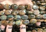 COP1653 15.5 inches 13*18mm oval green opal gemstone beads