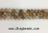 COP1675 15.5 inches 6mm faceted nuggets yellow opal gemstone beads