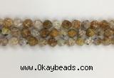 COP1677 15.5 inches 10mm faceted nuggets yellow opal gemstone beads