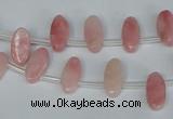 COP169 15.5 inches 6*12mm top-drilled marquise pink opal gemstone beads