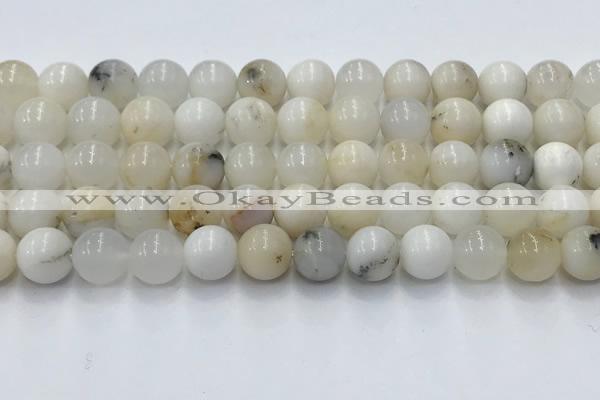 COP1727 15.5 inches 10mm round white opal beads wholesale