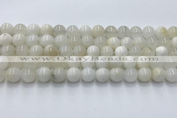 COP1731 15.5 inches 8mm round white opal beads wholesale