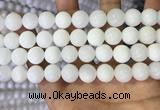 COP1773 15.5 inches 10mm round white opal gemstone beads