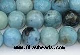 COP1790 15.5 inches 6mm round blue opal gemstone beads