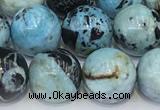 COP1793 15.5 inches 12mm round blue opal gemstone beads