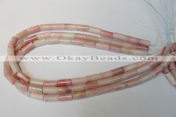 COP180 15.5 inches 8*16mm tube pink opal gemstone beads wholesale