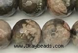 COP1812 15 inches 10mm faceted round grey opal beads