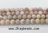 COP1851 15.5 inches 12mm faceted round pink opal gemstone beads wholesale