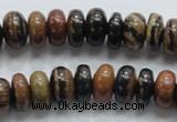 COP202 15.5 inches 7*12mm rondelle natural brown opal gemstone beads