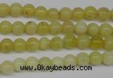 COP330 15.5 inches 4mm round yellow opal gemstone beads wholesale