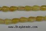 COP337 15.5 inches 6*9mm teardrop yellow opal gemstone beads