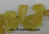 COP348 Top-drilled 7*8mm – 24*25mm freeform yellow opal gemstone beads