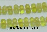 COP354 15.5 inches 6*12mm bone shape yellow opal gemstone beads