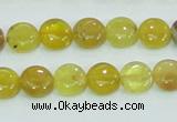 COP359 15.5 inches 10mm coin yellow opal gemstone beads wholesale