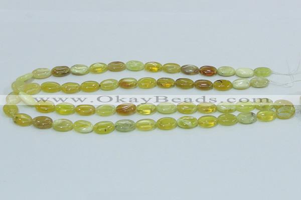 COP362 15.5 inches 10*14mm oval yellow opal gemstone beads wholesale