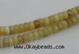 COP370 15.5 inches 4*6mm rondelle yellow opal gemstone beads