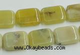 COP373 15.5 inches 13*18mm rectangle yellow opal gemstone beads