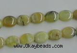 COP375 15.5 inches 8*10mm oval yellow opal gemstone beads wholesale