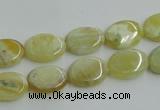 COP376 15.5 inches 10*14mm oval yellow opal gemstone beads wholesale