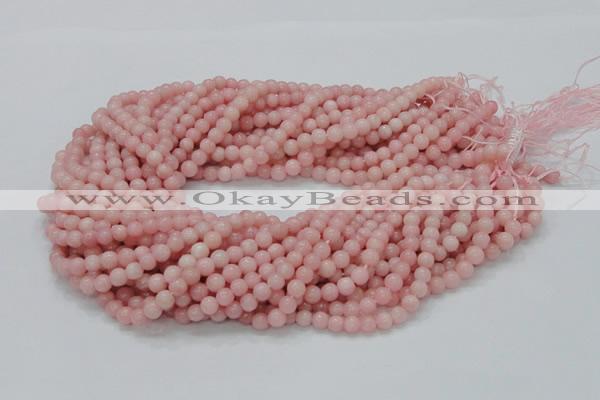 COP402 15.5 inches 6mm round Chinese pink opal gemstone beads