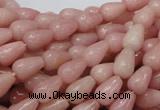 COP411 15.5 inches 6*10mm teardrop Chinese pink opal gemstone beads