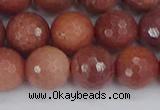 COP445 15.5 inches 12mm faceted round African blood jasper beads