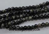 COP451 15.5 inches 4mm round natural grey opal gemstone beads